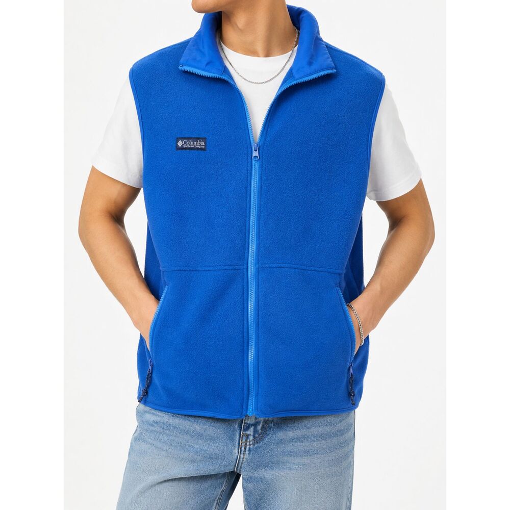 Vintage Early 1990s Columbia Sportswear Company Fleece Vest Made in USA Men's L